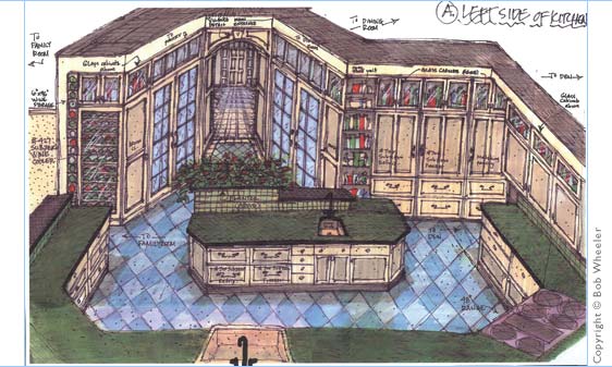 Kitchen Perspective Drawing
