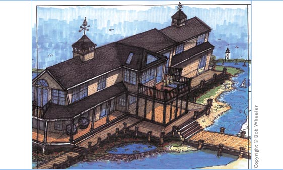 Kitchen Perspective Drawing