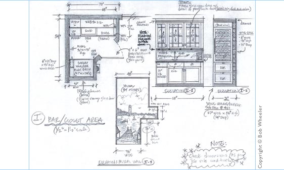 Kitchen Perspective Drawing