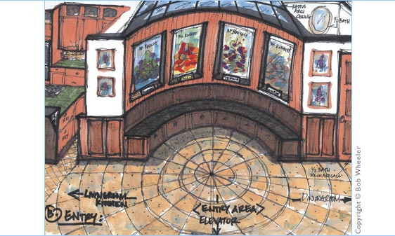 Kitchen Perspective Drawing