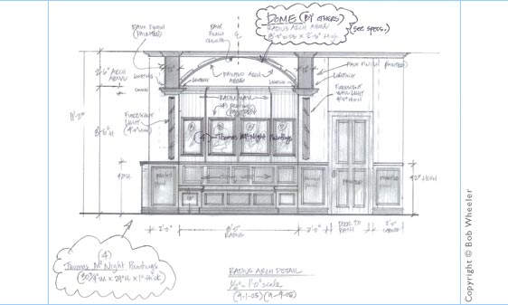 Kitchen Perspective Drawing